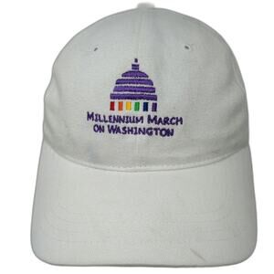 KP Baseball Cap White One Size Millennium March On Washington Rainbow Pride Hat